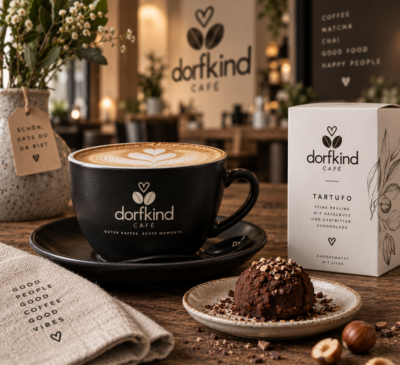 Kaffee und Tartufo im dorfkind Design
